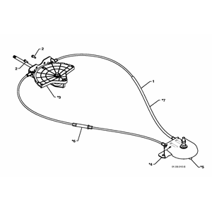 Kabel for justering av utkaster